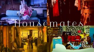 Two bisexual artists, Amber Nevada and Stella Cox, enjoy an erotic threesome with a hot stud