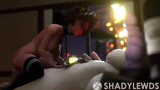 Aunt Cass gets her pussy pounded by Baymax’s huge cock in this animated scene