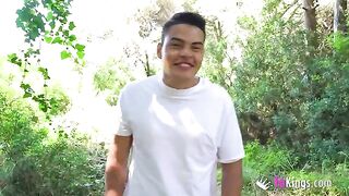 Korin, the busty Spanish mommy, loves getting fucked outdoors by strangers