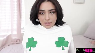 Vanessa Moon tells stepbro to lick her pussy for good luck on St. Patrick’s Day