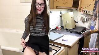 A professor lifted the mood of a student with a hard fuck. Plot and conversations