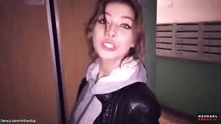 A couple engaged in public sex on the street, collecting views and tips