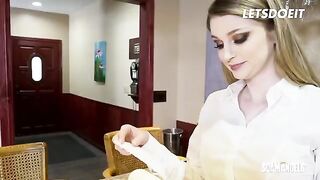 Two kinky sluts Bunny Colby and Lacy Lennon getting fucked by the boss