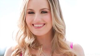 Petite babe Scarlett Sage rides the biggest BBC ever