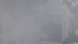 Hot Firefighters Foursome with Tattooed slut Monika Fox in intense anal action