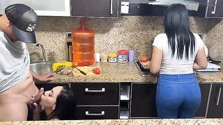 The pretty 18-year-old must cook for her stepfather because she has no money