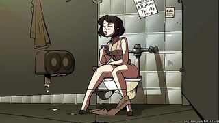 The Girl with the Big Boobs is Back as a Barista