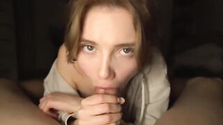 The girl had a sore throat, so she got a cumshot