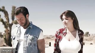 A girl has sex on the car hood while her boyfriend is away, in a steamy Deeper scene