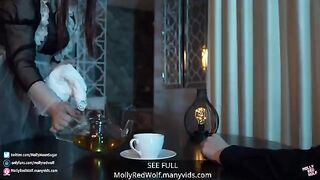 The Lord and his Clumsy Maid - MollyRedWolf, a steamy encounter with a redhead babe