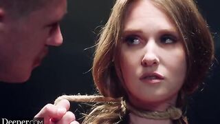 The blonde beauty Ashley Lane gets fucked deep and hard in a BDSM twist