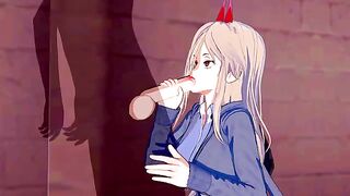 Chainsaw Man Power Hentai in animated 3D style