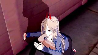 Chainsaw Man Power Hentai in animated 3D style