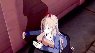 Chainsaw Man Power Hentai in animated 3D style