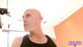 The personal trainer fucked the blonde MILF Shayla Laveaux hard in the gym