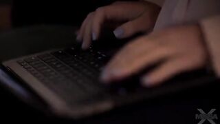 Pervert guy fucked his stepdaughter while she was sexting with someone