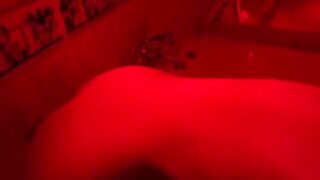 Blonde toying herself in the bathroom with toy