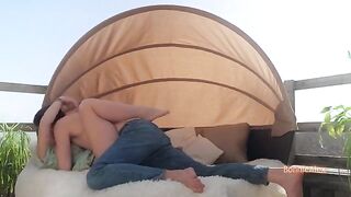 The couple celebrates love with tender and passionate sex