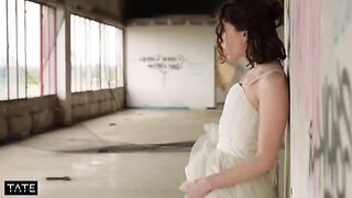 Stranger fucked petite teeny in abandoned building during wedding