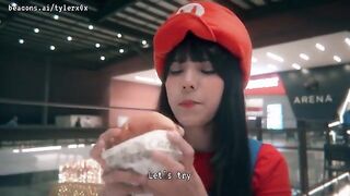 Exhibitionist Princess Peach gets fucked by Mario in public