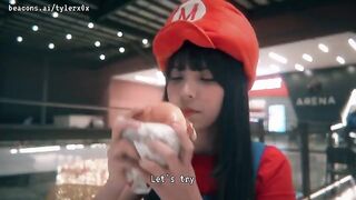 Exhibitionist Princess Peach gets fucked by Mario in public