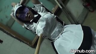 Busty Japanese Yui Satonaka gets her pussy railed by a group of guys