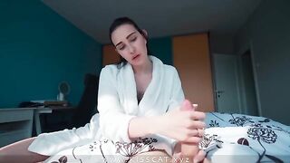 Stepson’s cum shot surprise for his stepmom in bed