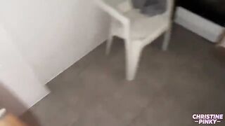 Fella fucked a sexy brunette in the kitchen at night