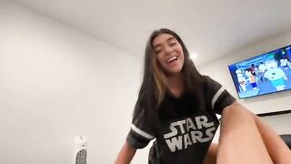 Bouncing on my dick the sister's bestfriend's thick ass