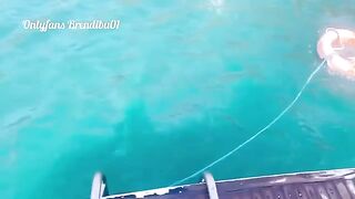 A fat Latina woman gets fucked on a public boat, showcasing her big ass