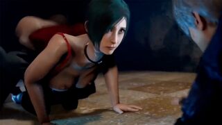Ada Wong cheating on Leon Kennedy in an animated scene