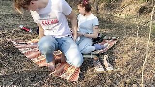A girl went camping, but she didn’t behave properly