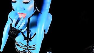 Twi'lek slut gets alien dick in her wet pussy in sci-fi parody