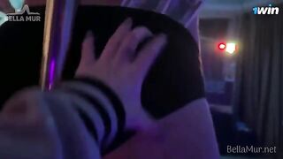 Group sex party with college students backstage