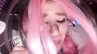 My stupid stepsister got stuck in the washing machine
