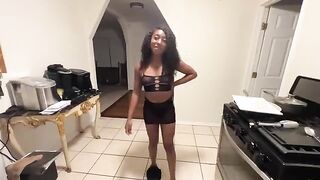 The stepdaughter is addicted to anal sex and her stepfather
