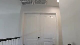Skinny blonde sneaks her BF to fuck with her in POV style