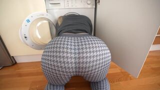 My stepsister got stuck in the washing machine and I had to help her
