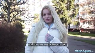 Public Agent: German blonde MILF gets banged in public for cash