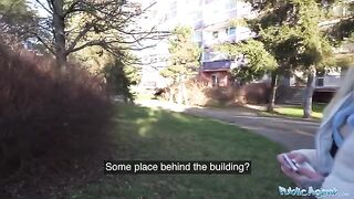 Public Agent: German blonde MILF gets banged in public for cash