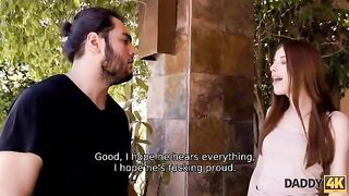 The skinny girl seduced her boyfriend’s dad to get laid