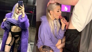 A girl met a guy in the elevator and he made a mess on her 18+