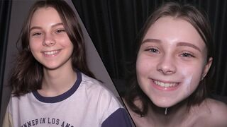 The 18-year-old girl is at the mercy of her partner in this intense scene