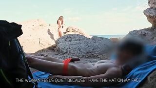 I flashed my cock to a girl on the beach, and she came to jerk me off