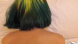 Rainbow teen just turned 18 y.o! But she's a filthy punk slut