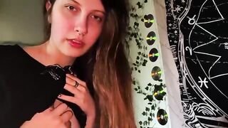 A step sister gets caught jerking off by her boyfriend