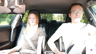 Verlonis surprises Justin with a remote-controlled toy during a drive