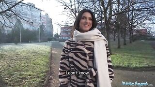 A beautiful brunette, a biology student, meets a stranger and gets intimate
