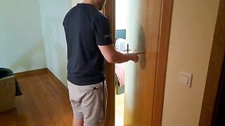 Horny stepson fucked his stepmom on the bed