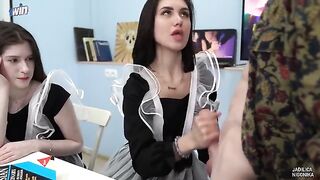 The labor teacher fucked two students right in class, a wild scene